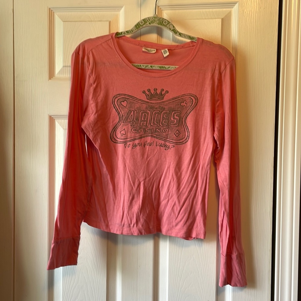 American eagle pink long sleeve shirt